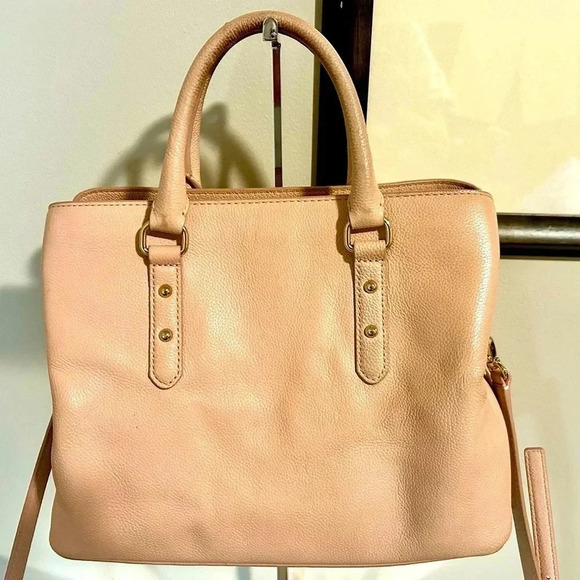 Gently Used KATE SPADE pale Pink Leather Satchel/Crossbody Bag - Picture 2 of 10